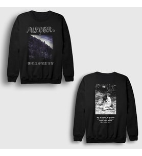 Presmono Unisex Siyah Bergtatt Metal Ulver Sırt Baskılı Sweatshirt 553003tt