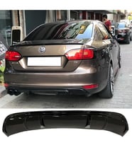 Vw Jetta Mk6 R Difüzör Parlak Siyah Plastik 2010 2011 2012 2013 2014 Arka-difizör-bodykit-ek-karlık