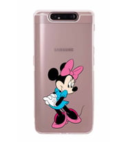 Samsung Galaxy A90   Kamera Korumalı  Kapak Minnie Mouse Tasarımlı  Şeffaf Kılıf