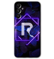 Galaxy A05s Kılıf HD Desen Baskılı Kılıf - Dark Neon Yaprak R Harfi