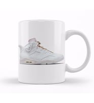 Jordan 5 Retro Supreme White And Black Sneaker Kupa Bardak Porselen