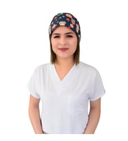 Kabaklı Baykuş Desenli Doktor Hemşire Hastane Bone (Lacivert)