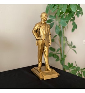 Cumhuriyet Bayramı Eskitme Gold Dekoratif Atatürk Biblo Heykel