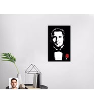 BK Gift Kişiye Özel Godfather Baba Tasarımlı Dekoratif Ahşap Siyah Çerçeveli Tablo-20