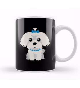 Maltese Dog Gift For Owner Maltese Dog Lover Kupa Bardak Porselen