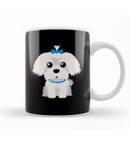 Maltese Dog Gift For Owner Maltese Dog Lover Kupa Bardak Porselen