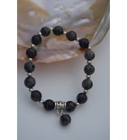STONEAGE JEWELLERY Larvakit Doğal Taşlı Bileklik (Altın / Dore)