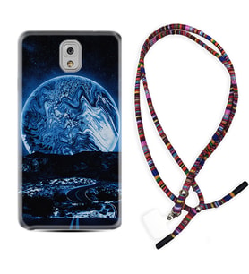 Samsung Note 3 4 5 8 9 20 Ultra 10 Lite Kılıf Boyun Asklı Rasta Silikon Mavi Gece 1605