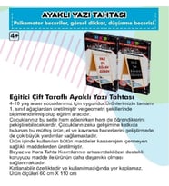 Yazı Tahtası Çift Taraflı Ayaklı Mıknatıslı Yazı Tahtası Seti 110 X 60