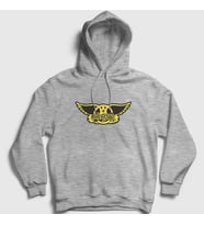 Presmono Unisex Gri Yellow Aerosmith Kapüşonlu Sweatshirt 7411tt (Gri)
