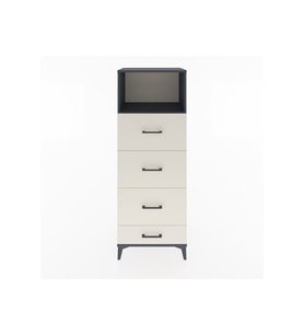 Hyperion Dolap Tek Raflı 4 Çekmeceli 60x44x163 Antrasit-Aytaşı