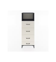 Hyperion Dolap Tek Raflı 4 Çekmeceli 60x44x163 Antrasit-Aytaşı