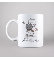 Kedi Tasarımlı Kupa Kişiye Özel
