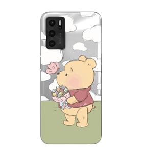 Oppo A16 / A55 Uyumlu Winnie The Pooh Tasarımlı Şeffaf Telefon Kılıfı