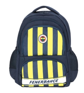 Fenerbahçe Lisanslı Çubuklu Okul Çantası Sırt Çantası Kod:25739 Orijinal