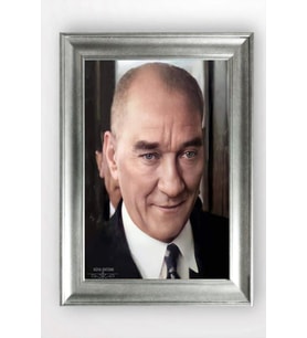 Gümüş Çerçeveli Atatürk Tablo cv1358