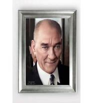 Gümüş Çerçeveli Atatürk Tablo cv1358