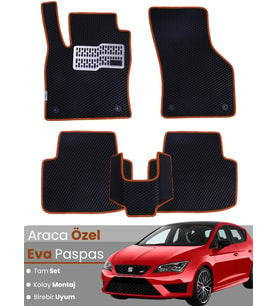 SEAT LEON 5F (2013-2020) Uyumlu EVA Paspas Tam Set–Oto Paspas,Araca Özel,Kolay Montaj