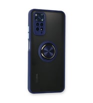 Xiaomi Redmi Note 11 Kılıf Montreal Yüzüklü Silikon Kapak - Lacivert