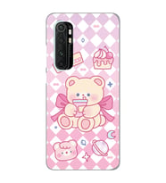 Xiaomi Mi Note 10 LITE Uyumlu Happy Bear Tasarımlı Şeffaf Telefon Kılıfı