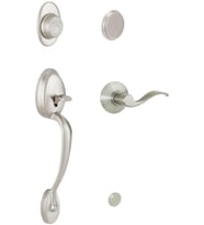 F93Ply619Acclh Plymouth Inactive Handleset With Kaza Left-Handed Kolu, Saten Nikel