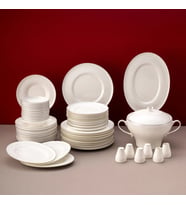 Emsan Alicia Fine Bone 60 Parça 12 Kişilik Yuvarlak Yemek Takımı Platin