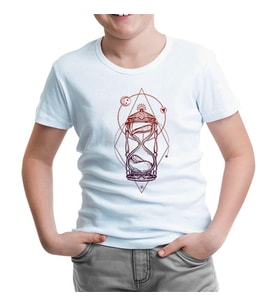 Kum Saati - Yıldızlarda Zaman Beyaz Çocuk Tshirt
