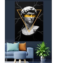 Modern Dokunuşlu Michelangelo David Heykeli Dekoratif Kanvas - Mdf Ahşap Tablo