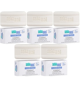 Sebamed Clear Face Kompakt Yüz Temizleme  Barı Sabun Sivilceye Yatkın Cilt 100GR (5 Li Set)