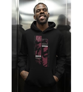 Eren Yeager Zeke Yeager Baskılı Unisex Oversize Attack On Titan Anime Karakter Hoodie