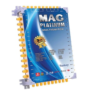 MAG Platinum MP 10/64 Multiswitch - 10 Giriş 64 Çıkışlı Merkezi Uydu Santrali Hybrid 4K ve 3D Destekli