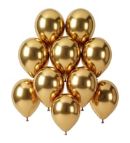 Altın Renk Lateks krom Balon (15 cm) - 10 Adet
