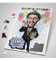Kişiye Özel Happy Birthday Karikatürlü Puzzle