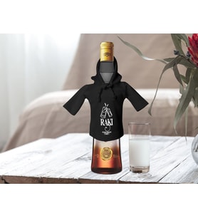 BK Gift Kişiye Özel Mini Siyah İçki Şişesi Tişörtü , Ev Bar Dekoru, Rakı, Rakı Şişesi Tişörtü, Ev Barı-12