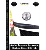 Özel Üretim Esnek Darbe Emici Oto Stil Çizilme Önleyici Araba Tampon Koruyucu Karbon Desenli Siyah