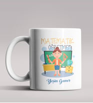 Kişiye Özel Matematik Öğretmeni Tasarımlı Beyaz Renk Kupa 12
