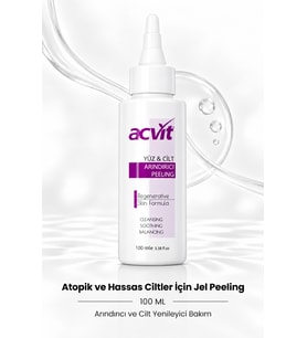 Acvit Atopik ve Hassas Ciltler İçin Jel Peeling 100 ML Arındırıcı ve Cilt Yenileyici Bakım