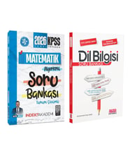 İndeks Akademi 2026 KPSS Matematik ve AKM Kitap Dil Bilgisi Soru Bankası Seti 2 Kitap