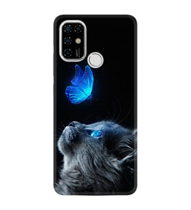 Casper Via F20 Kılıf Resimli Desenli Silikon Platinium Series Butterfly Cat 1891