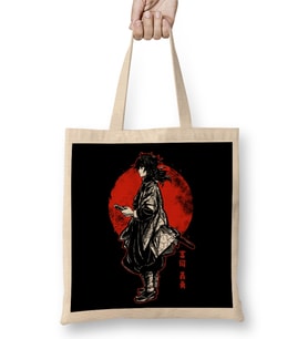 Tomioka Giyuu Giyu Red Moon Bez Çanta Uzun Saplı