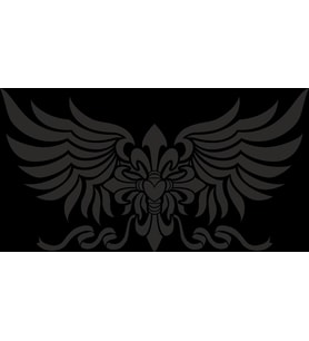 Kanatlar Sticker 10x10 cmRenkli Sticker