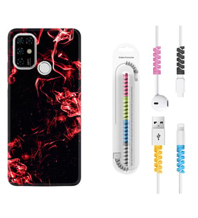 Casper E30 F20 X20 Kılıf Kablo Koruma Spiral Silikon Red Smoke 1745