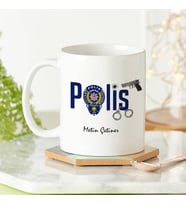 Kişiye Özel Polis Teşkilatı Armalı Kupa Bardak