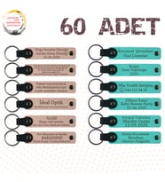 Pudra & Turkuaz, 60’lı Set, Kişiye Özgü Yazılı Anahtarlık, Gönüllü Etkinlik Katılımcılarına Hediye