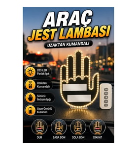 203 LED Araç Jest Lambası – Uzaktan Kumandalı Sürücü İletişim Işığı