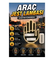 203 LED Araç Jest Lambası – Uzaktan Kumandalı Sürücü İletişim Işığı