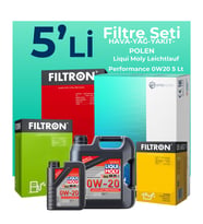 Filtron Alfa Romeo Tonale 1.6 Dizel Filtre Bakım Seti Liqui Moly Motor Yağlı (2022-2024) 5 Li