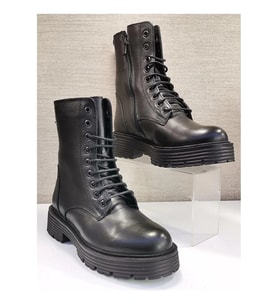 CASTLE BLACK CB-23820-1 KADIN DERİ POSTAL BOT (Siyah)