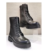 CASTLE BLACK CB-23820-1 KADIN DERİ POSTAL BOT (Siyah)
