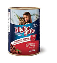 Miglior Gatto Sığır Etli Biftekli Kedi Konserve Yaş Maması 405 Gr. X 24 Adet
